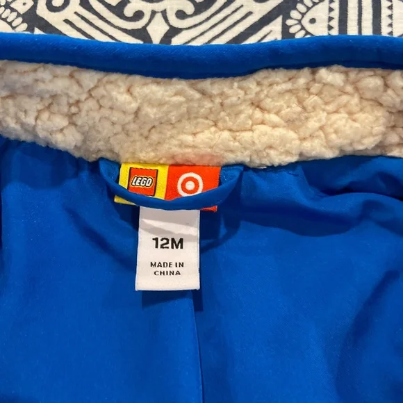 Lego for Target Sherpa Zip-Up Jacket – Infant 12 Months, Off-White Blue Red - Picture 2 of 8